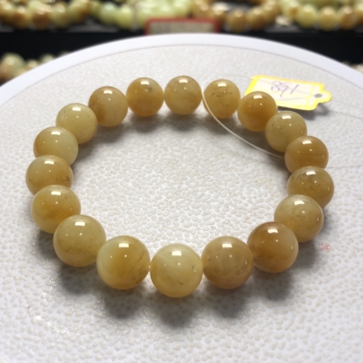 和田玉手串未镶嵌卡10