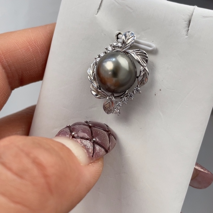 海水珍珠颈饰银S925镶嵌