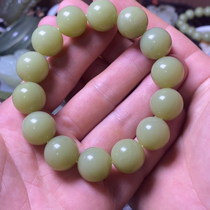 岫玉岫玉手串未镶嵌楠*