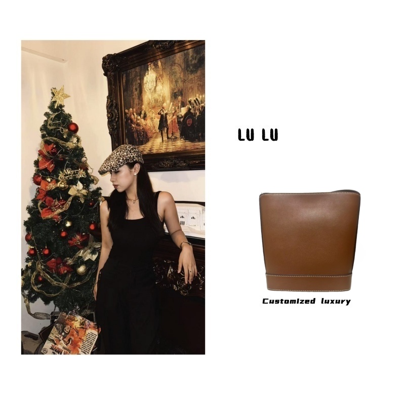 时尚百搭真皮女包阳 A10751 SST 水桶 净版 黑色棕色