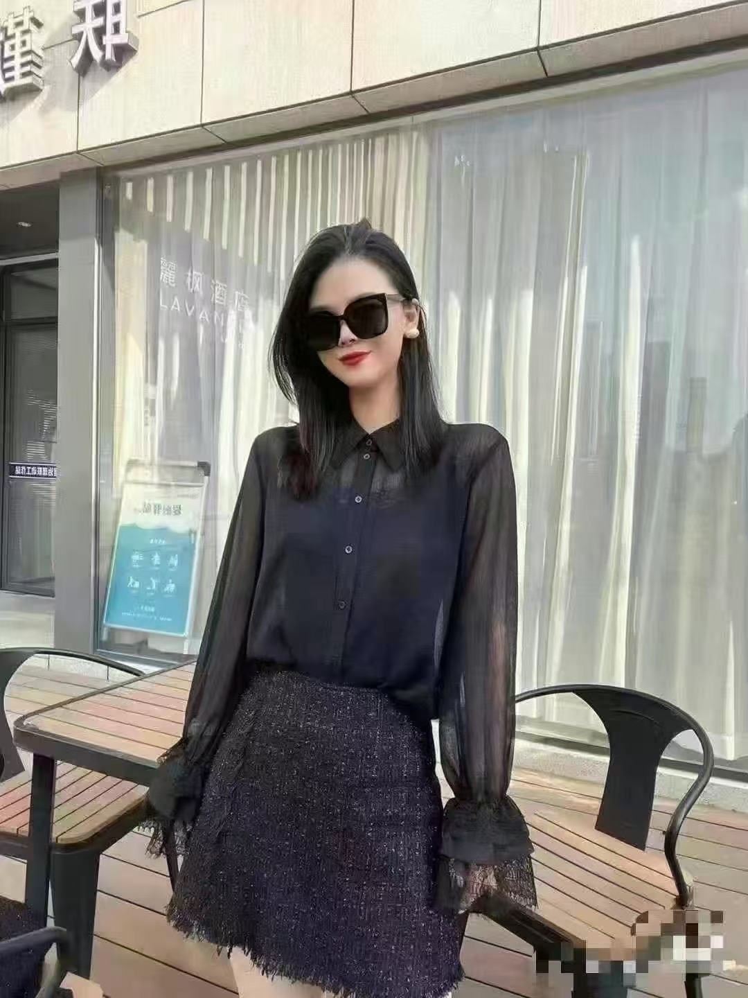 不支持退换 5100303 时尚百搭粗画尼半身裙