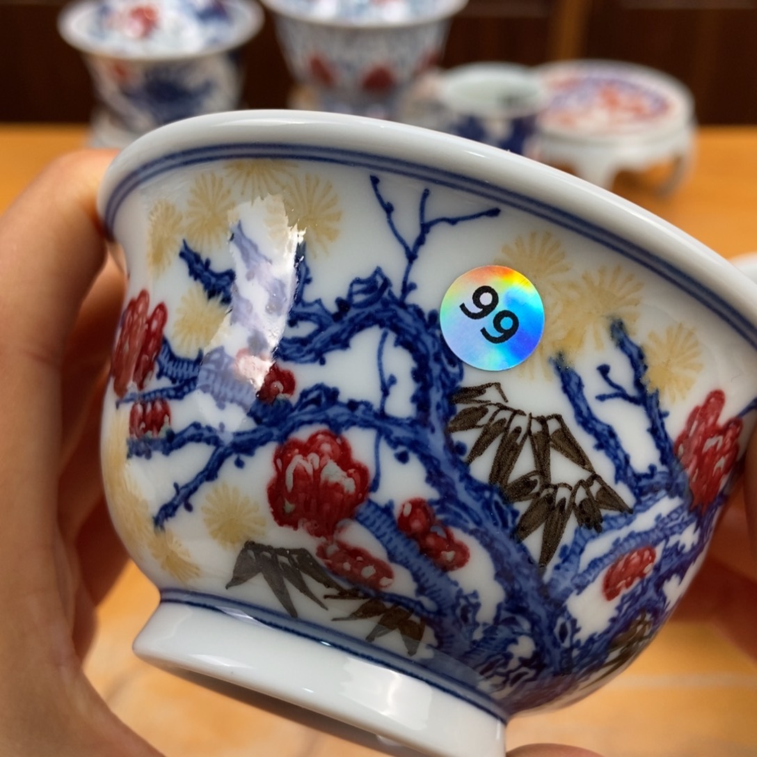 手绘现代茶具非古董