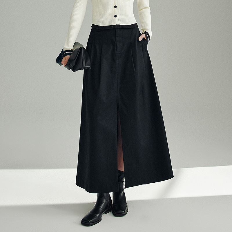 【粉丝专享】MOFAN摩凡秋新款黑色半身裙MAB553042