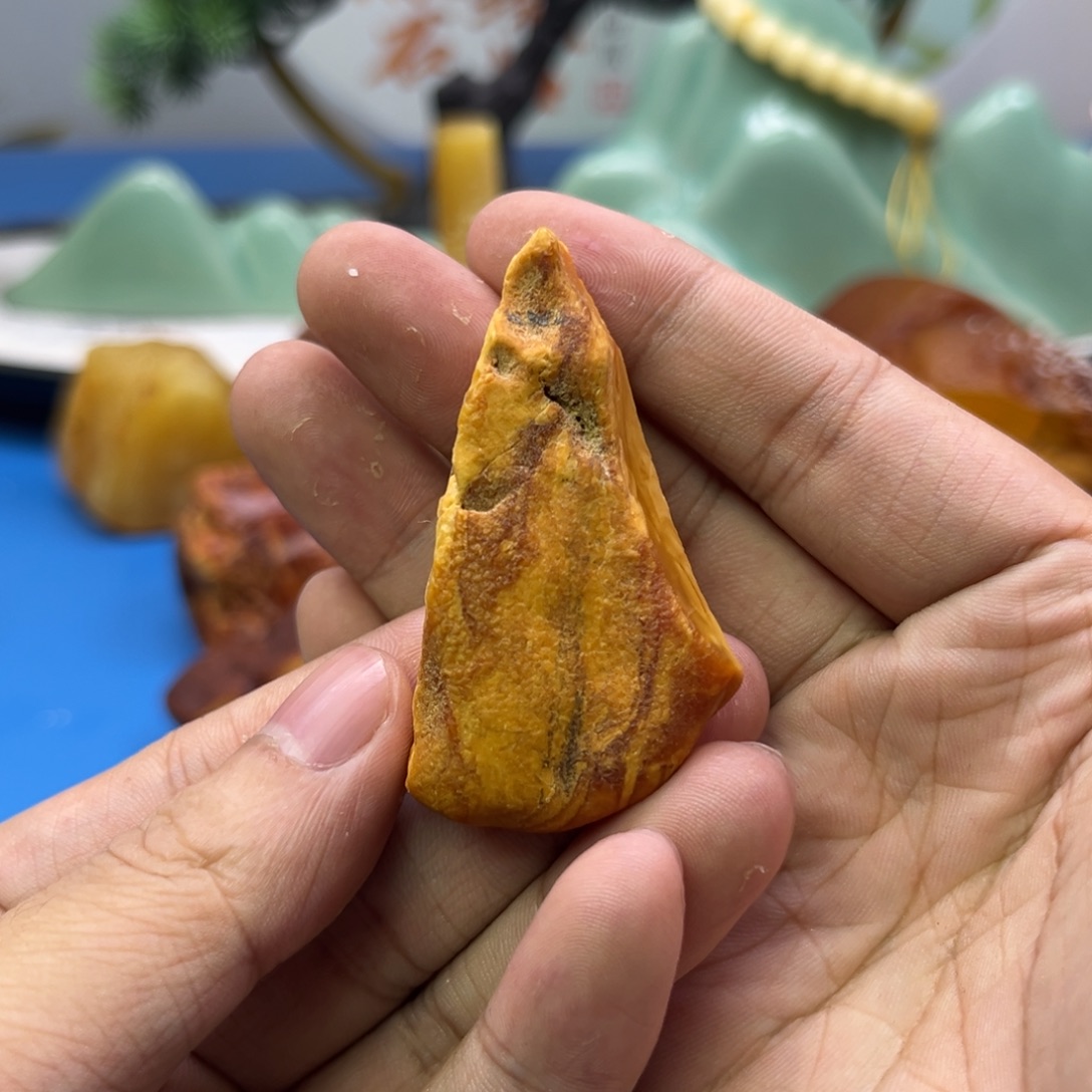 越***王定制琥珀未镶嵌蜜蜡原石不退不换