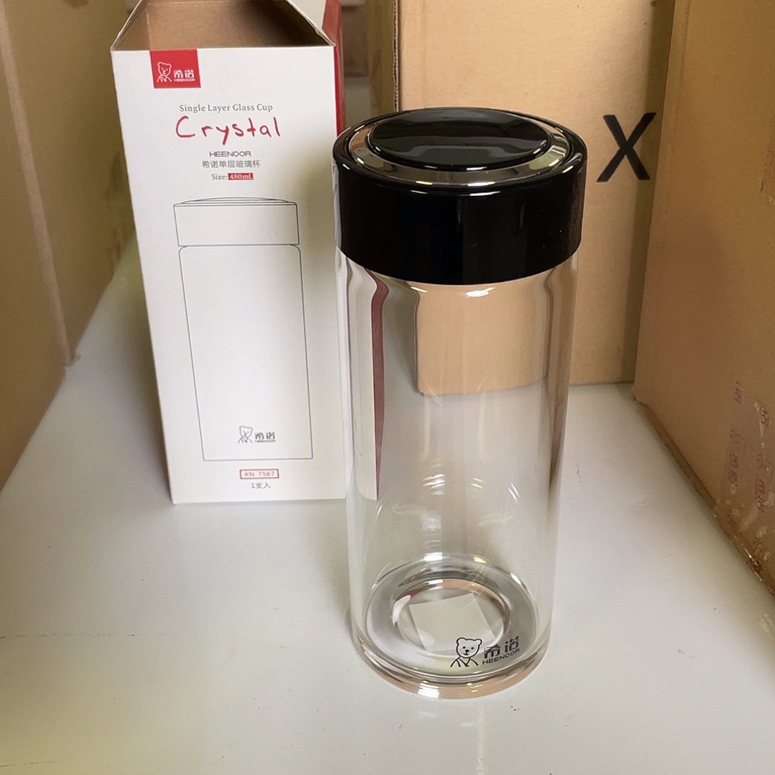 水晶玻璃盖子款7567黑色T恤