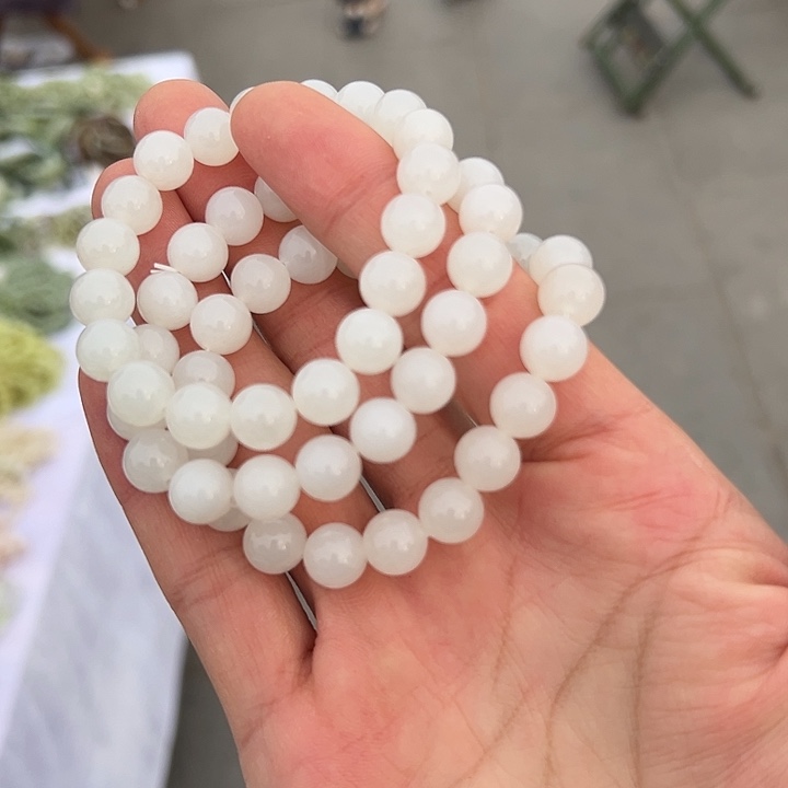 和田玉未镶嵌颈饰冰坑料一级白手串卡10多样性拍一发一