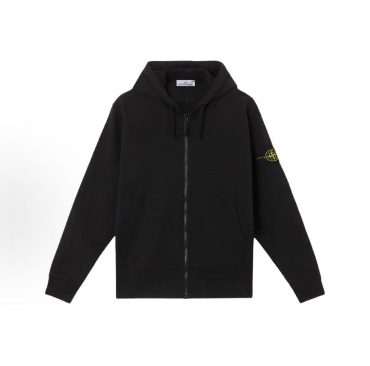 STONE ISLAND石头岛 25FW 基础纯色连帽拉链帽衫休闲外套6100061