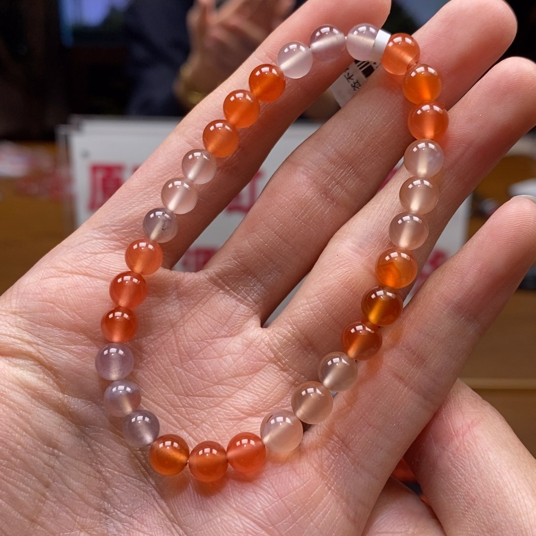 南红玛瑙串未镶嵌6➕多宝