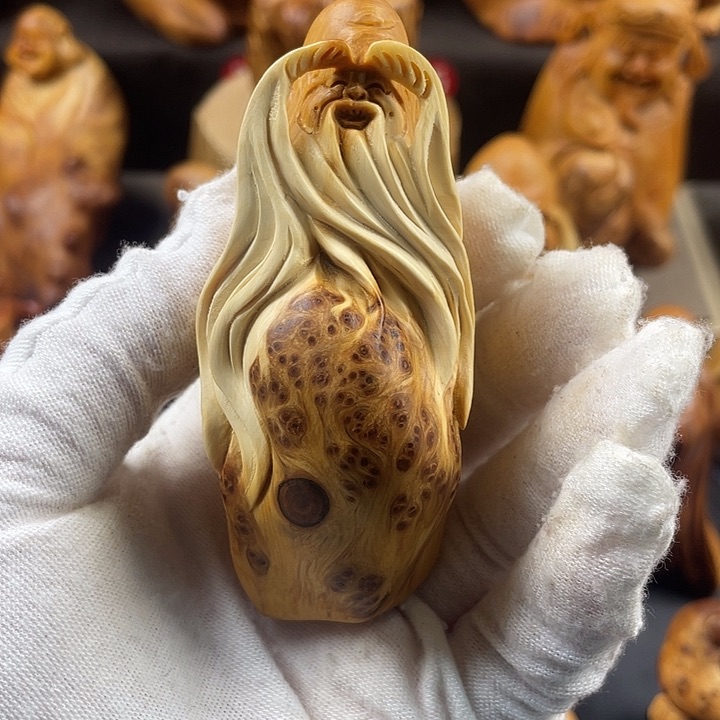 柏木（崖柏）寿星手把件