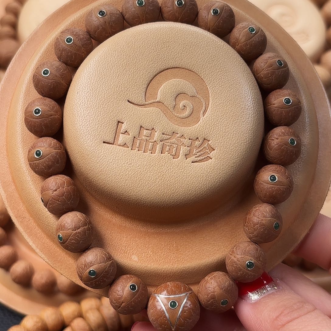 吊坠凤眼菩提12.5mm精品红油皮镶嵌秒杀