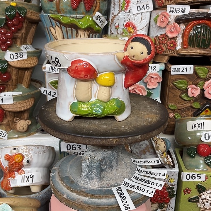 紫砂花盆粗陶材质多肉花盆