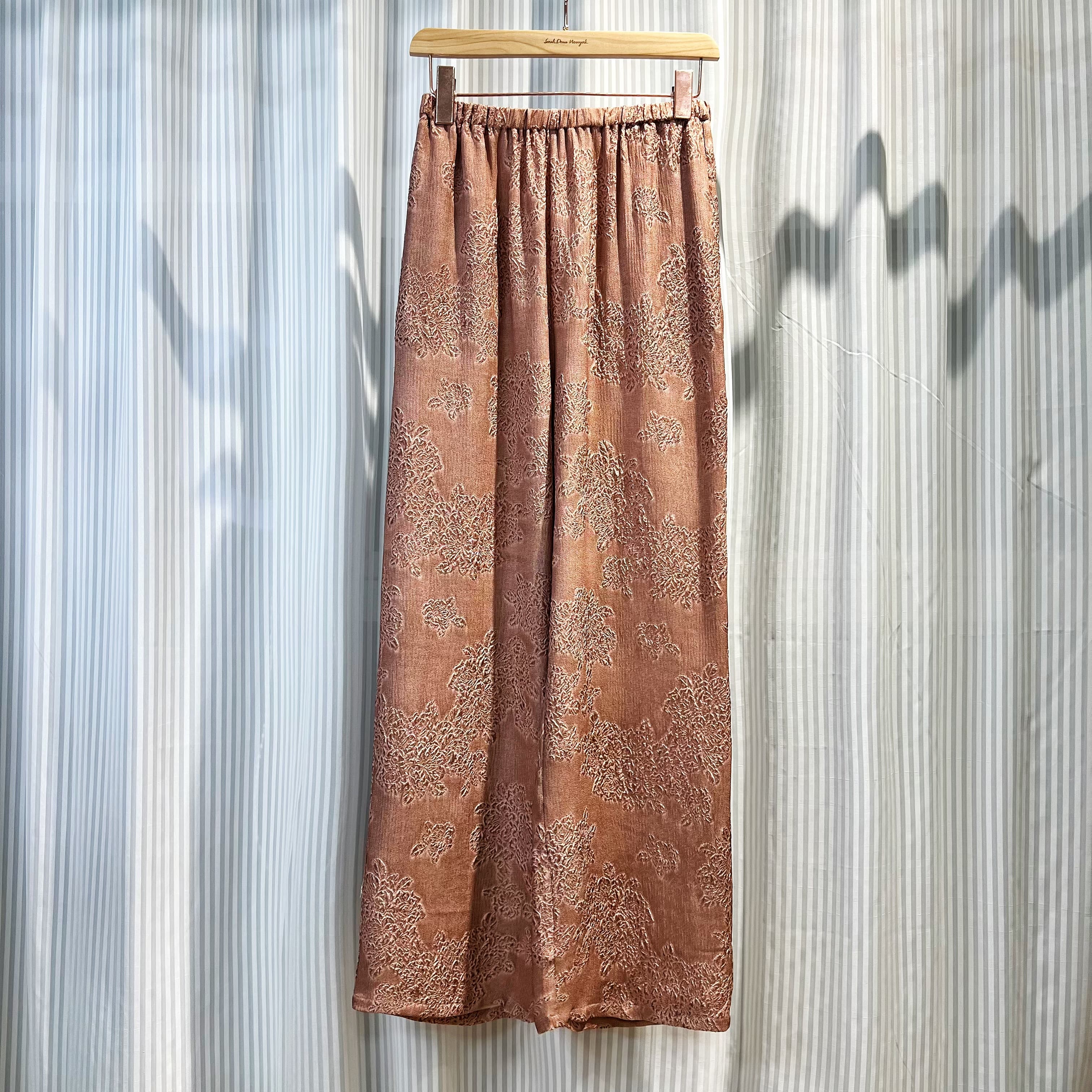 【萨拉迪恩】桑蚕丝炒色提花休闲女裤