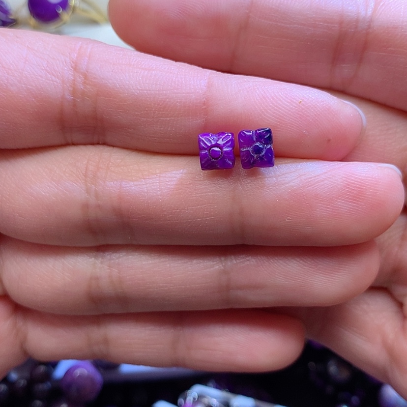 【闪购商品】苏纪石（舒俱来）耳钉银S925镶嵌