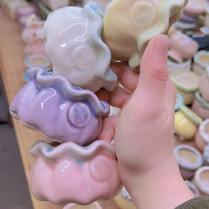 红陶陶瓷花盆当场满12包邮