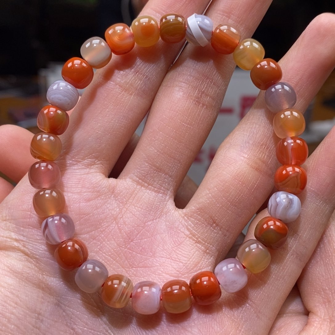 南红玛瑙串未镶嵌7➕多宝