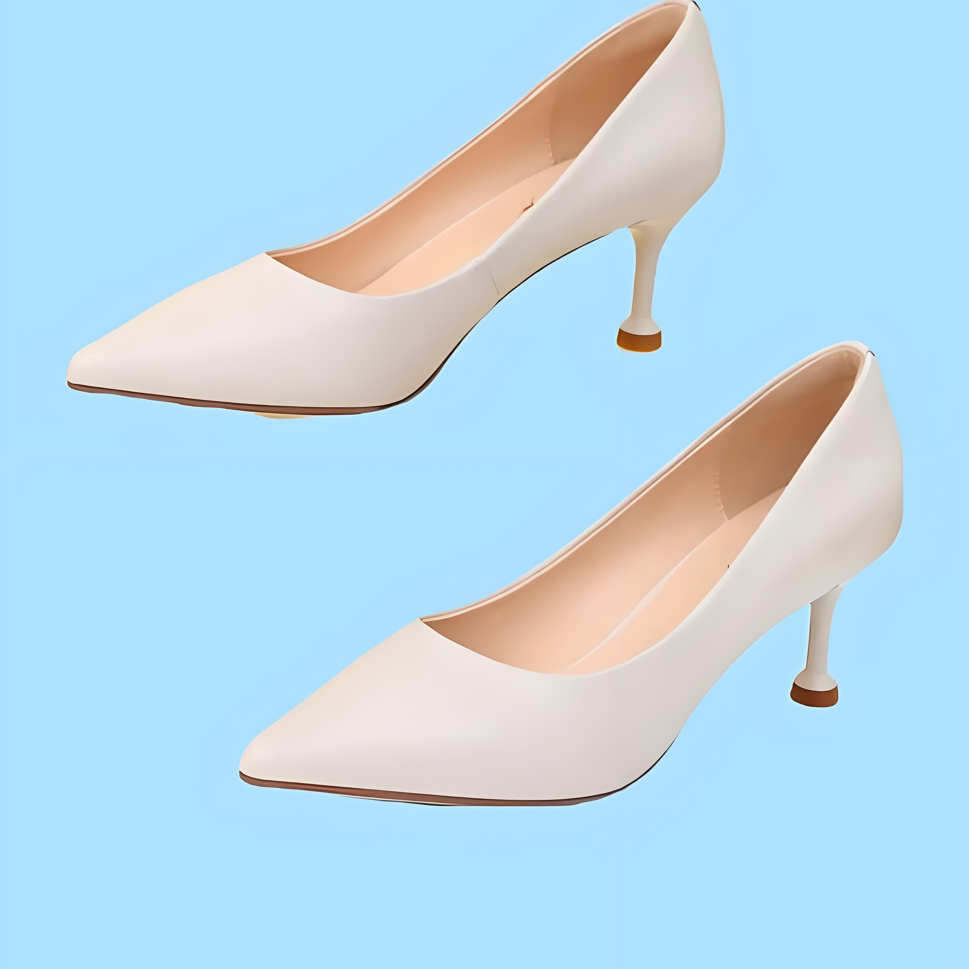 舒适时尚细跟高跟鞋秋季尖头细跟女鞋裸色细高跟鞋