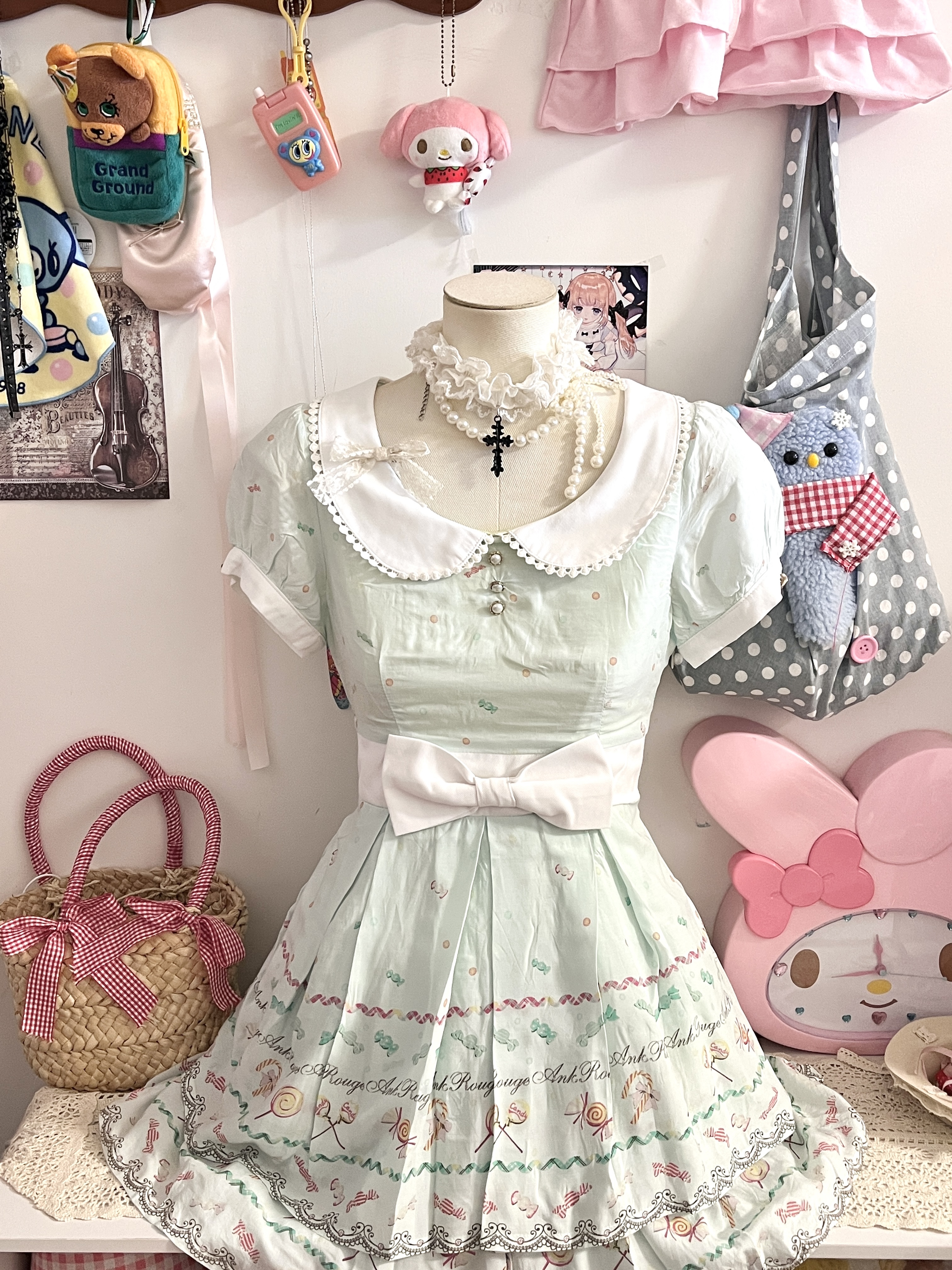 【拍拍纸古着屋】甜美卡通性感夏季短裙109-219