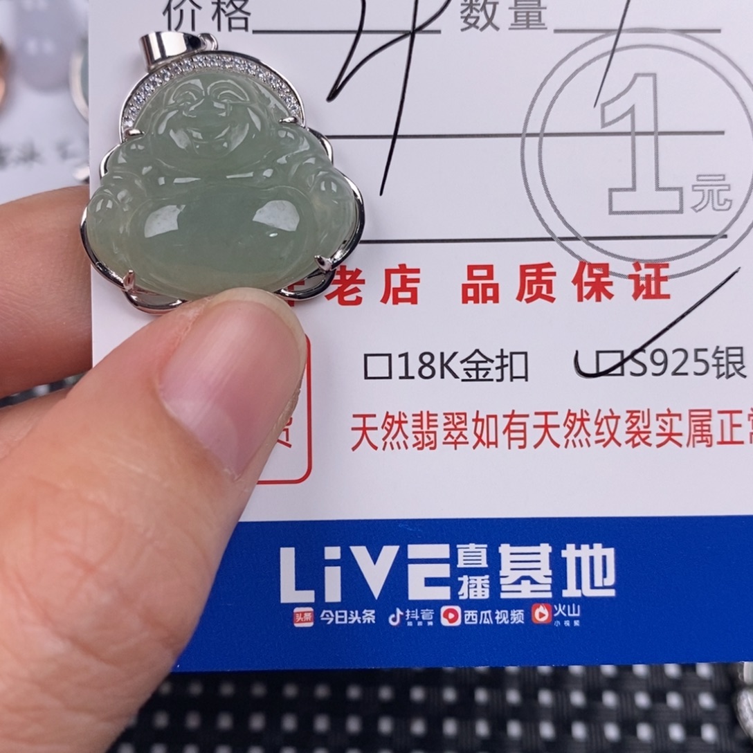 翡翠银S925镶嵌颈饰