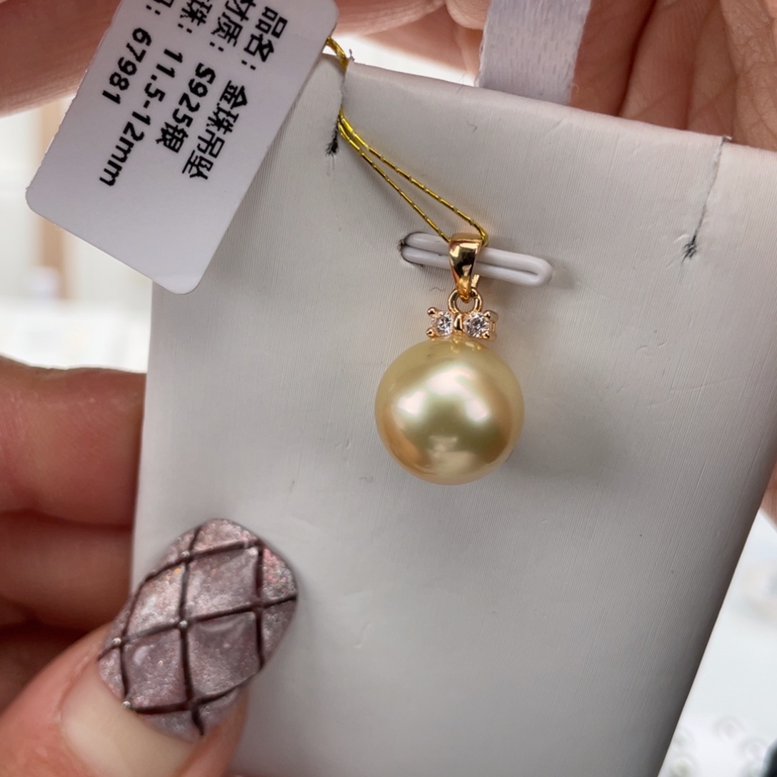 海水珍珠颈饰银S925镶嵌