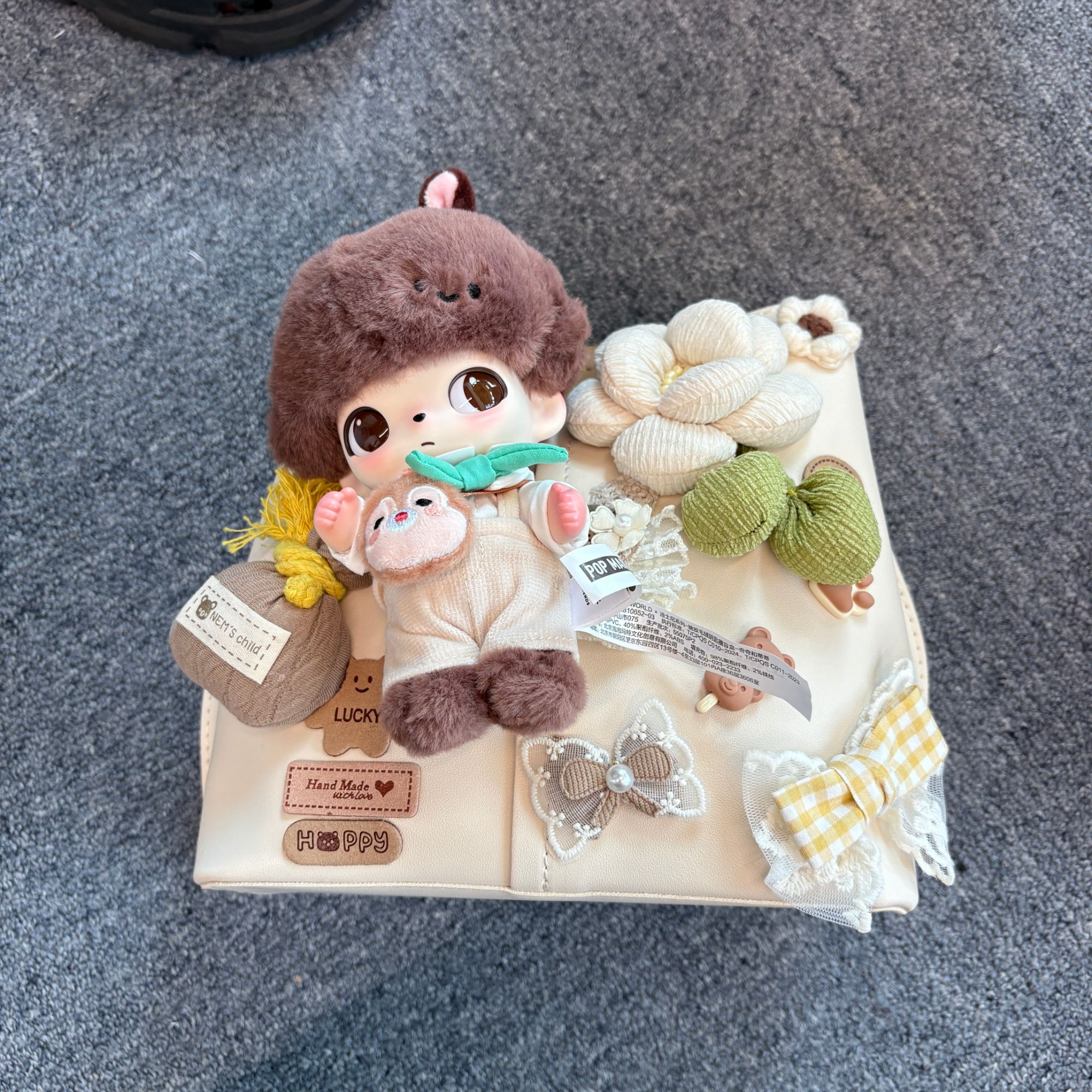 设计师定制毛绒娃包潮玩时尚百搭包包 dimoo奇奇蒂蒂包