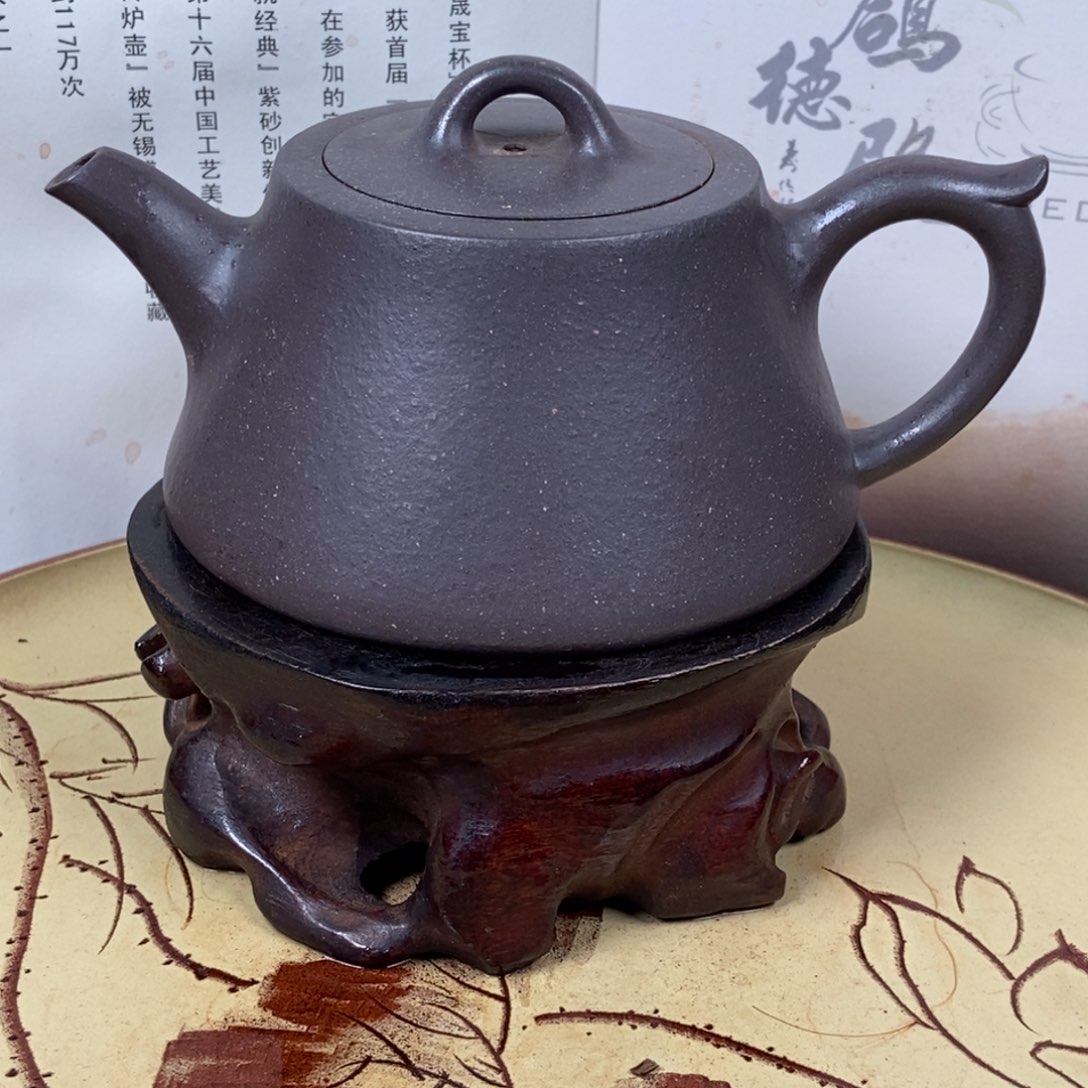 紫砂茶壶大水潭天青全手260 容量宜兴紫砂壶