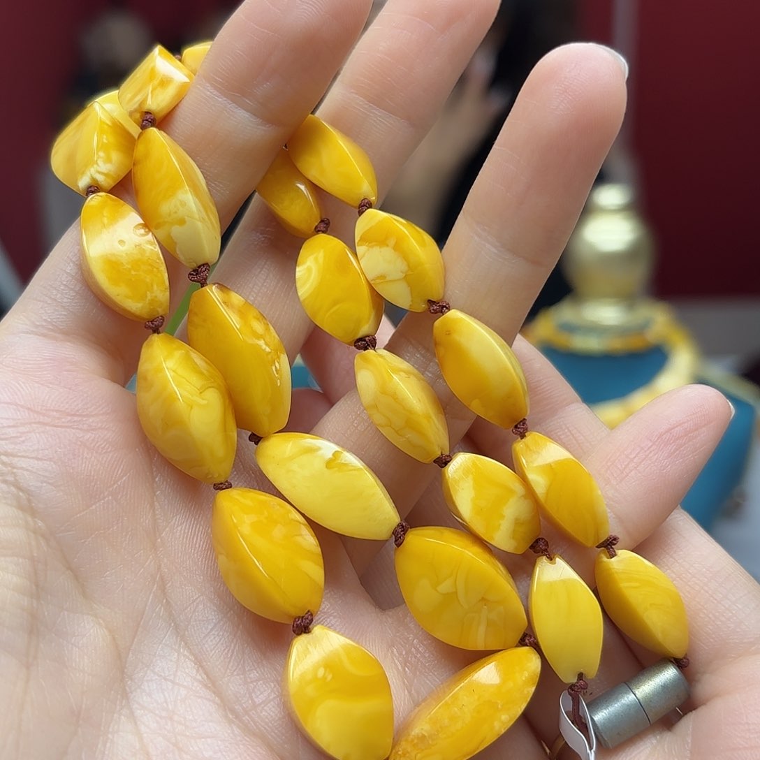 未镶嵌蜜蜡裸石36锁骨