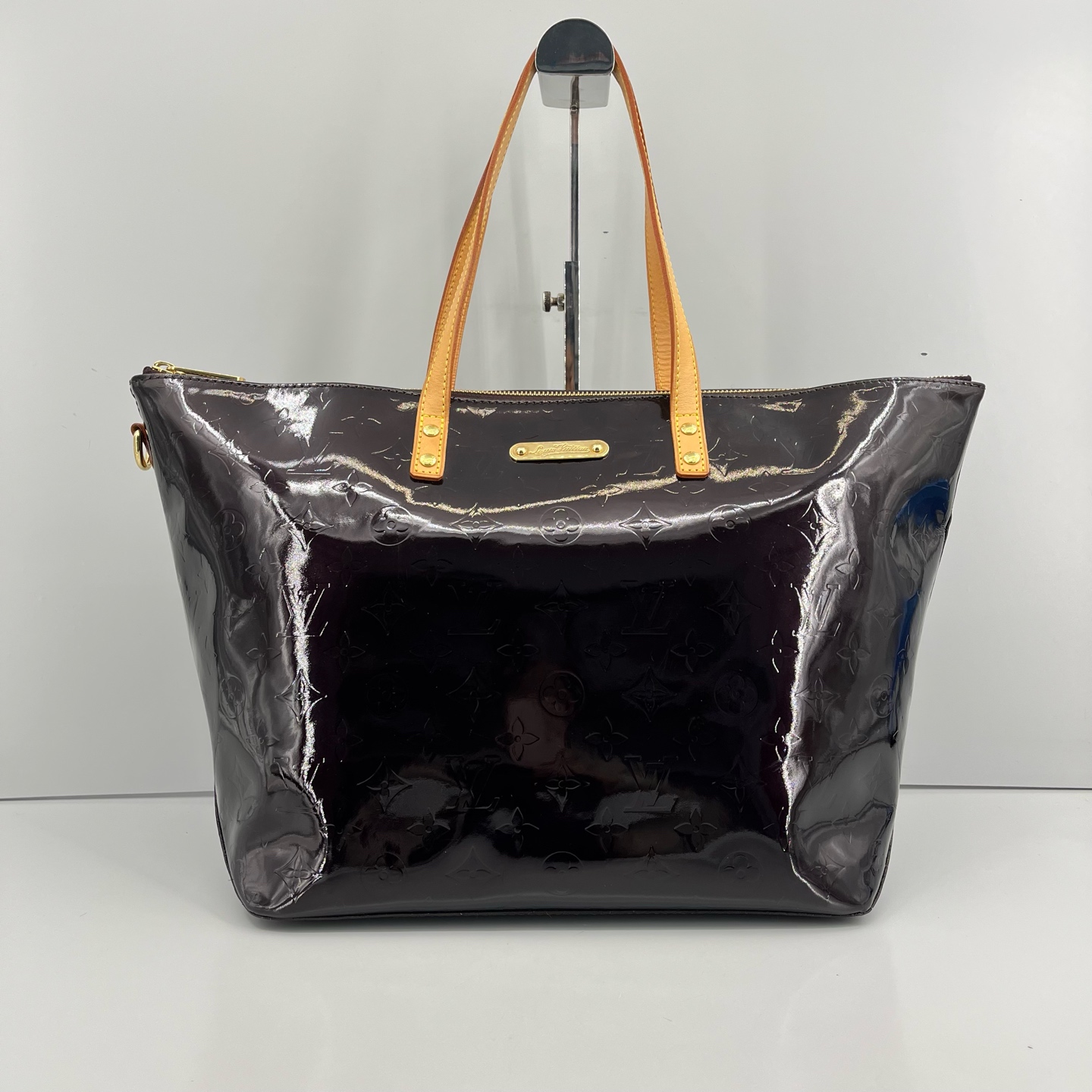 95新 LouisVuitton/路易威登 优选/车厘子色漆皮饺子托特包/34×24