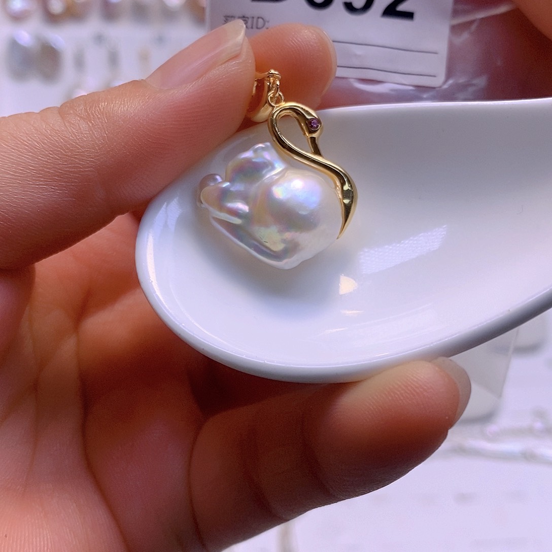 淡水珍珠颈饰银S925镶嵌