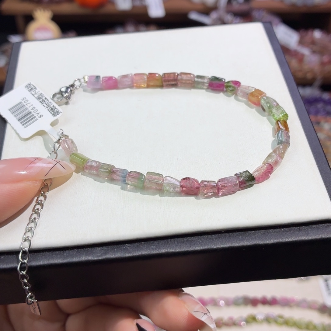 未镶嵌手链水晶西瓜碧玺原石手链