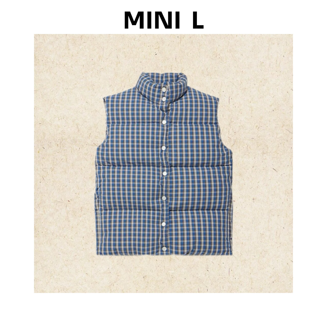 [MINI L]“苏格兰”90国标白鸭绒格子慵懒马甲