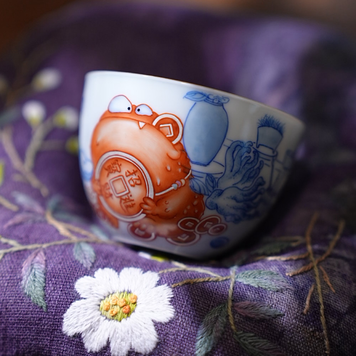 【星星】念物山坊—茄皮紫招财进宝小缸杯
