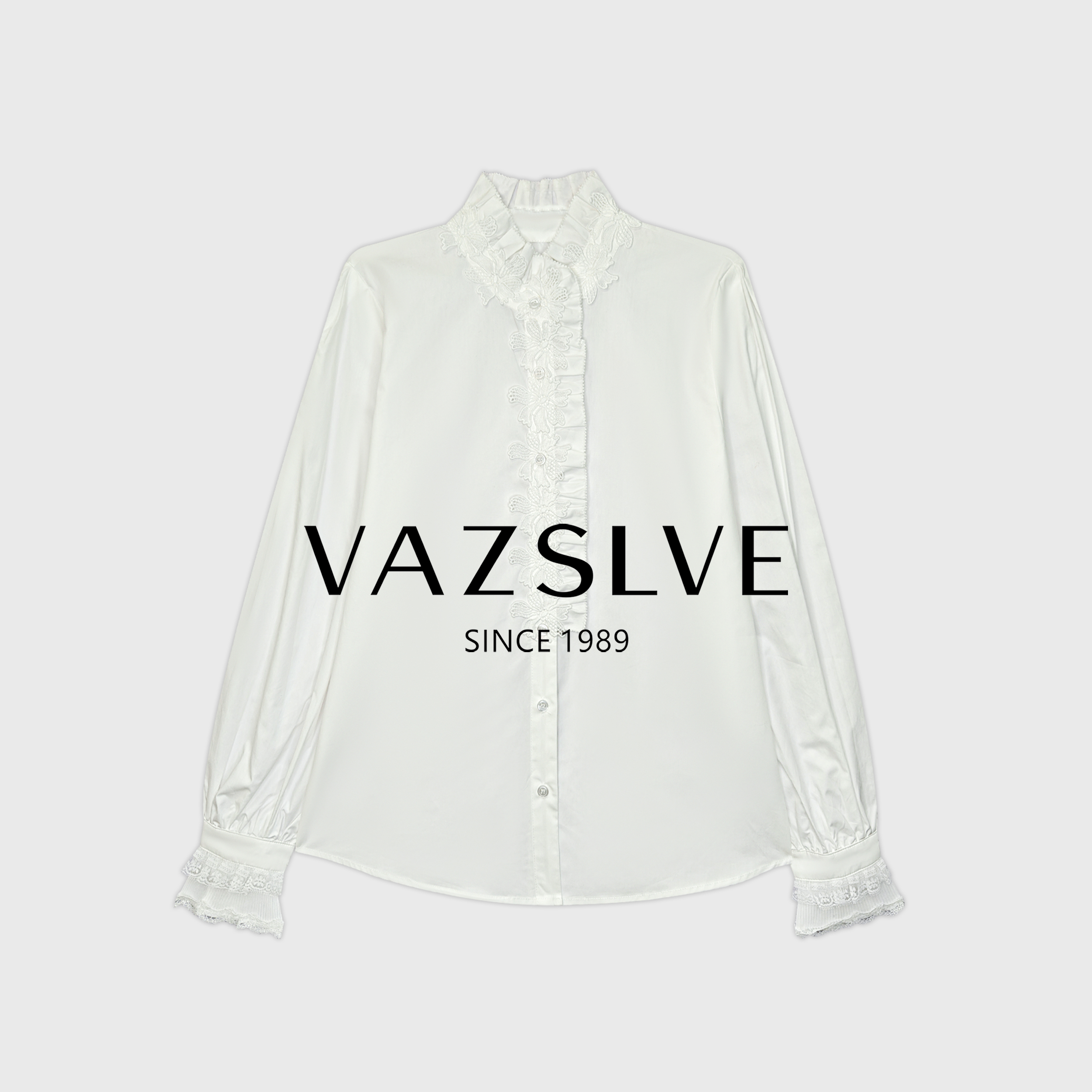 【VAZSLVE/全新奢品】捡漏秋冬新款文艺风气质荷叶边衬衫CS7769