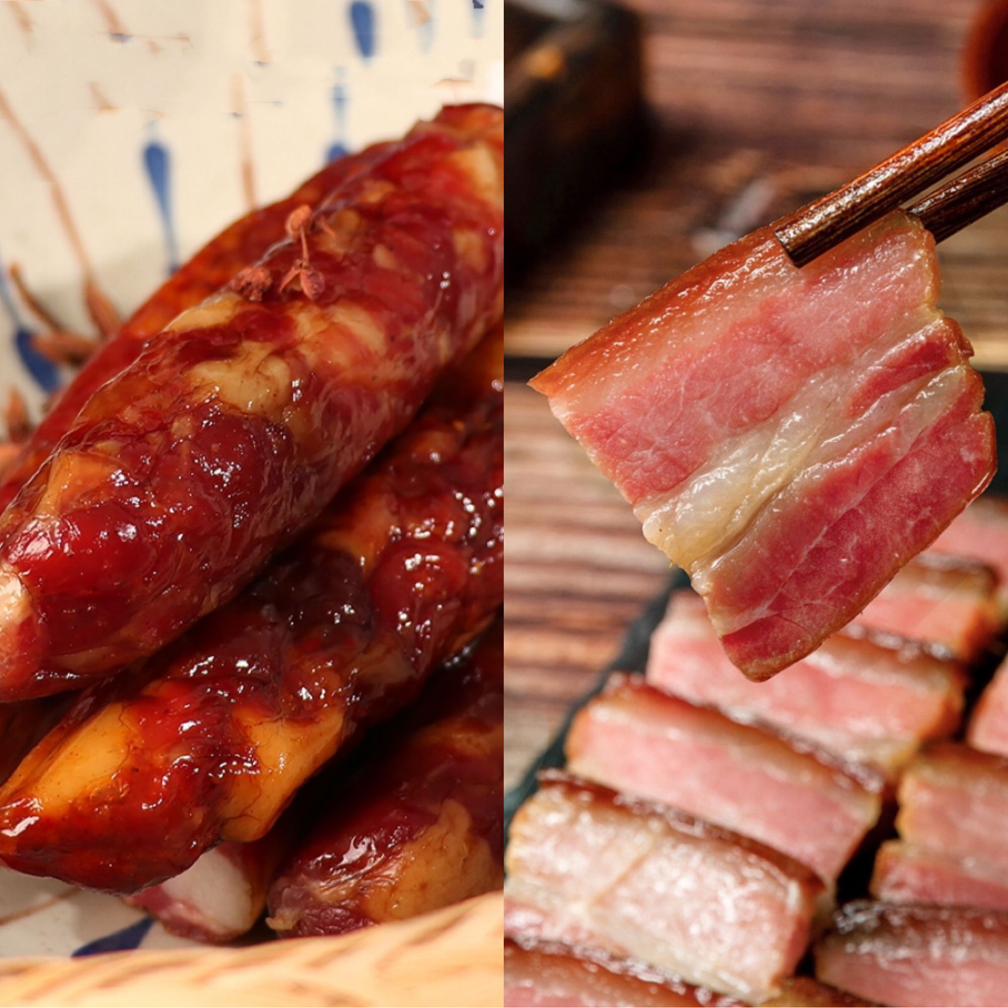 【非遗地标】恩施特产五花腊肉/土家麻辣腊肠500g传统烟熏风味