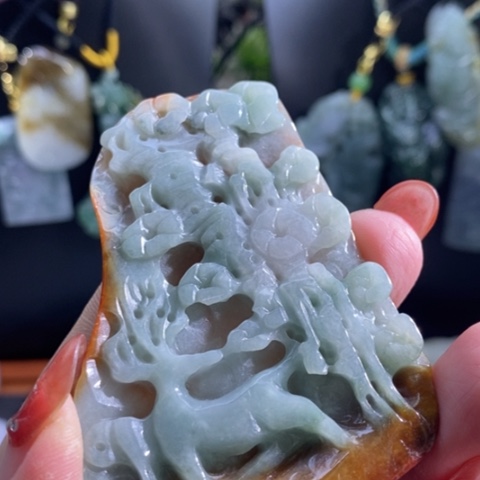 【闪购商品】颈饰未镶嵌翡翠鹿