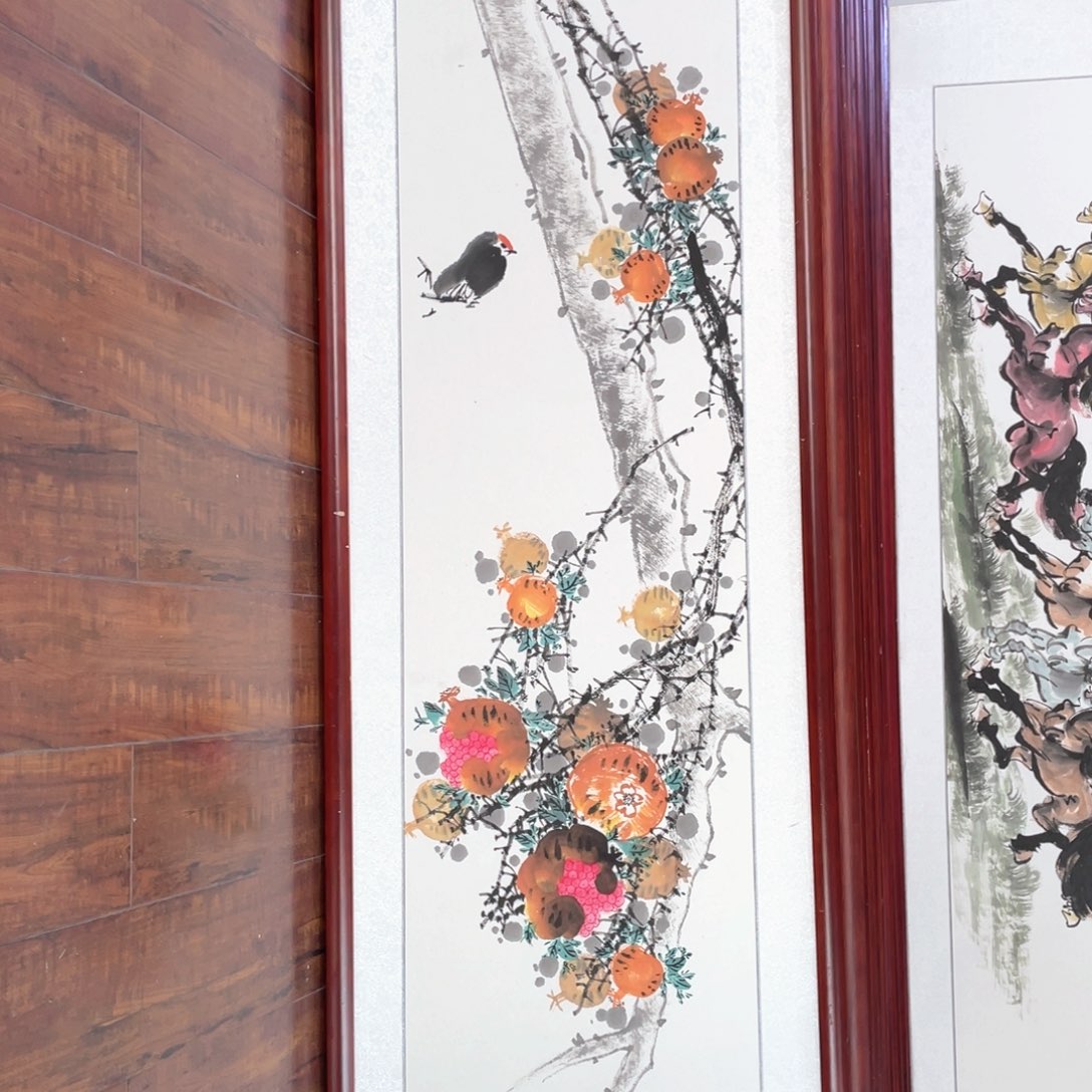 国画带框尺寸48*163厘米