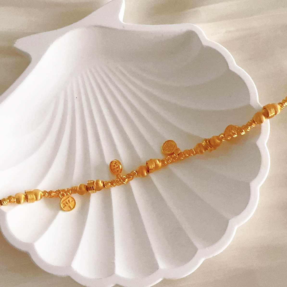 铜合金手链 铜合金 00503号 平安喜乐手链