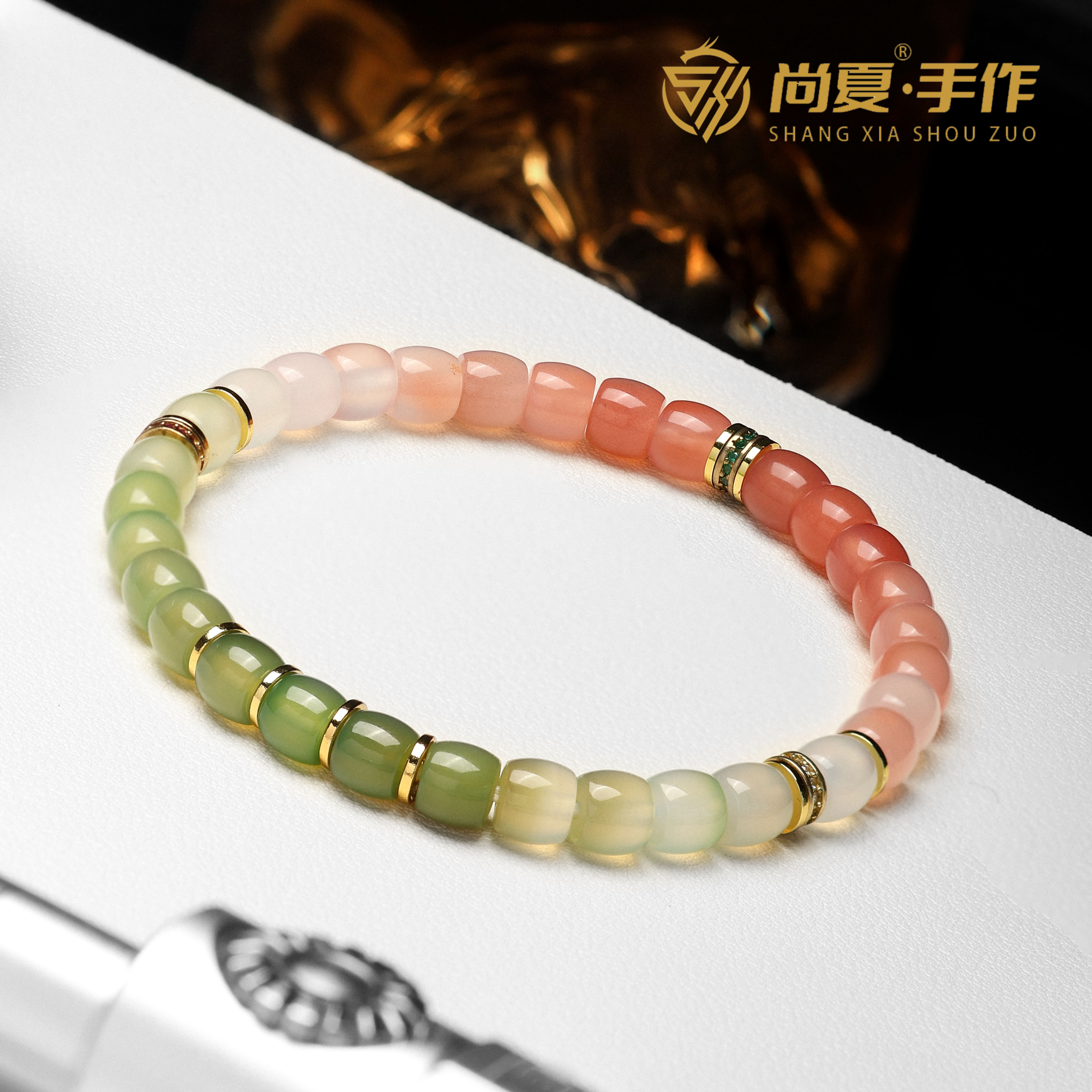 尚夏6.5MM玛瑙多宝设计款手串