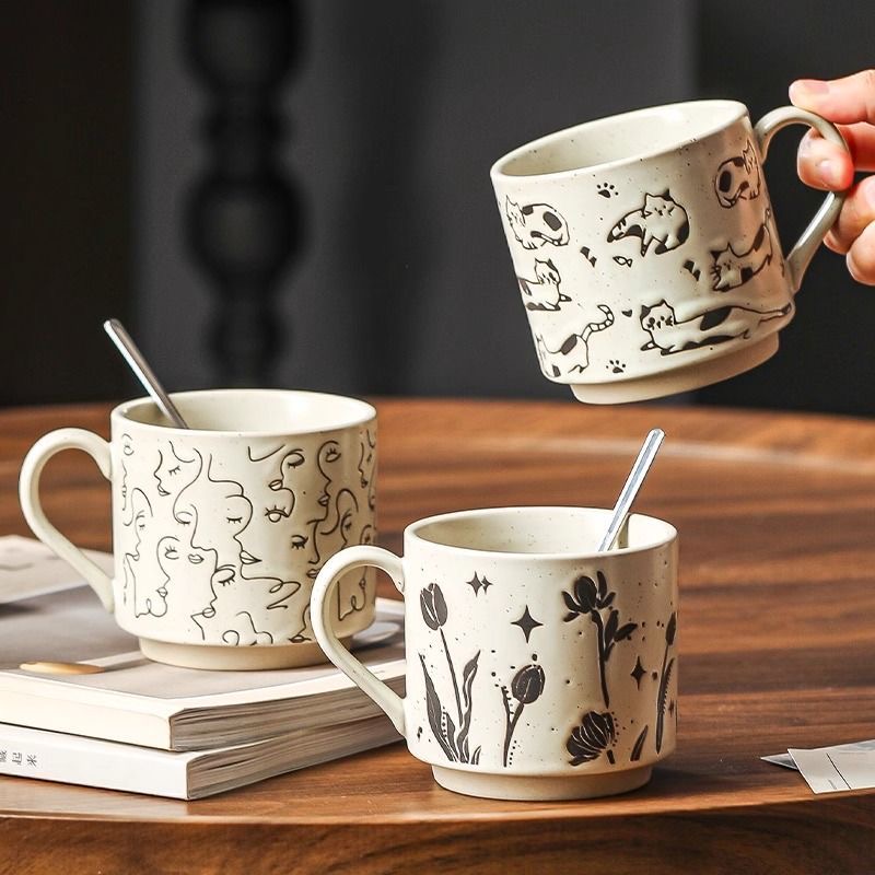 【801/999微瑕】釉米丨微瑕陶瓷杯马克杯咖啡杯牛奶杯水杯早餐杯