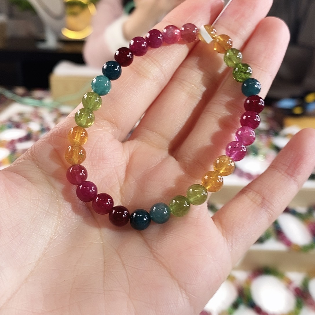 碧玺手串未镶嵌G2617060单圈颜色微差