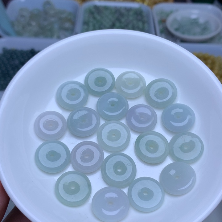 散珠翡翠卡14.6冰平安扣10个