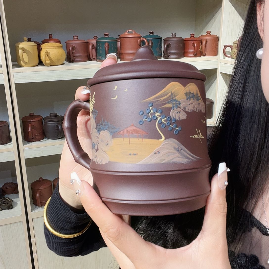 紫砂茶杯全部手工