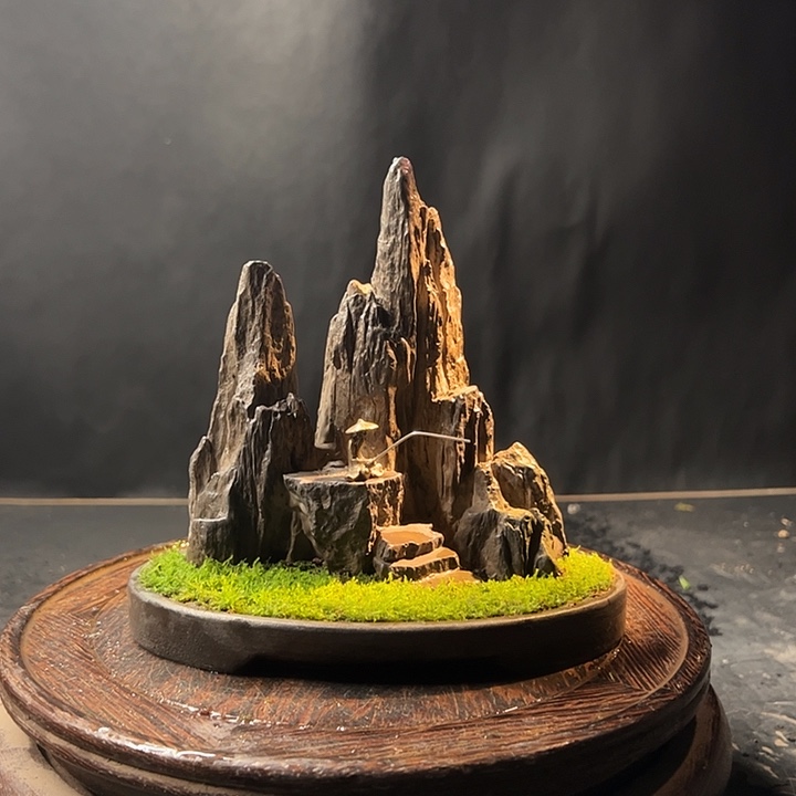 手工制作宋山石盆景