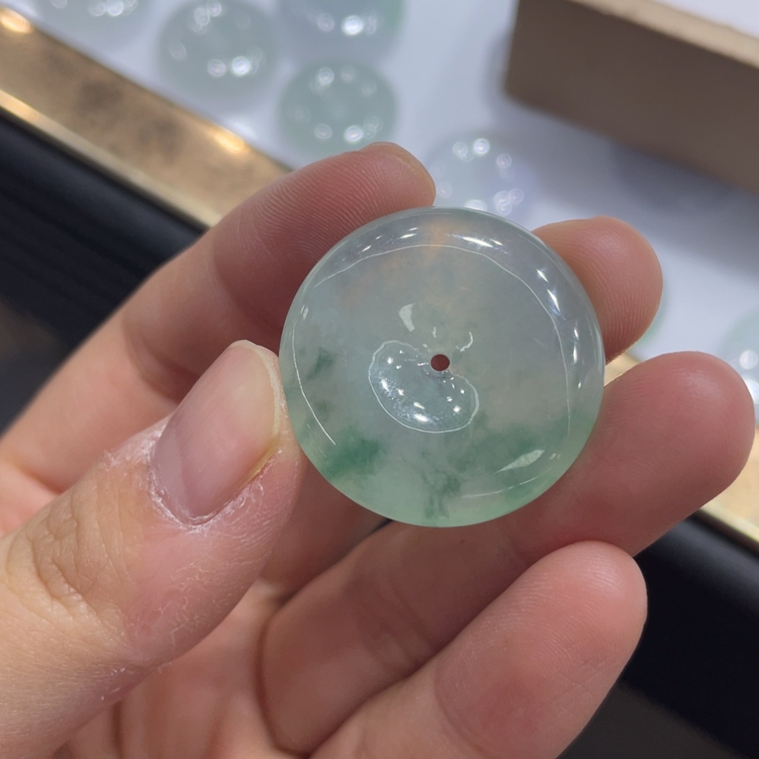 翡翠未镶嵌颈饰天然翡翠平安扣裸石