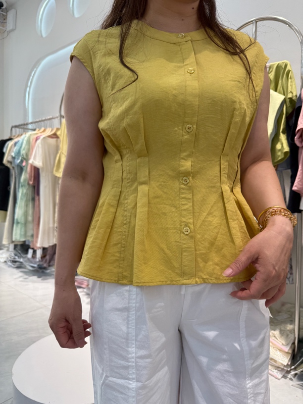 夏季小众设计感修身显瘦包袖衬衫时尚百搭