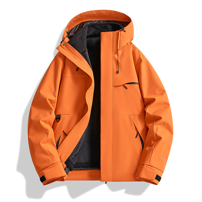 ACTLEEL新款秋冬季户外三合一冲锋衣加绒加厚情侣款外套25603