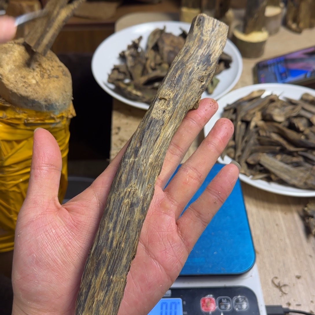 沉香沉香碎屑绿棋楠沉香原料虫漏37克