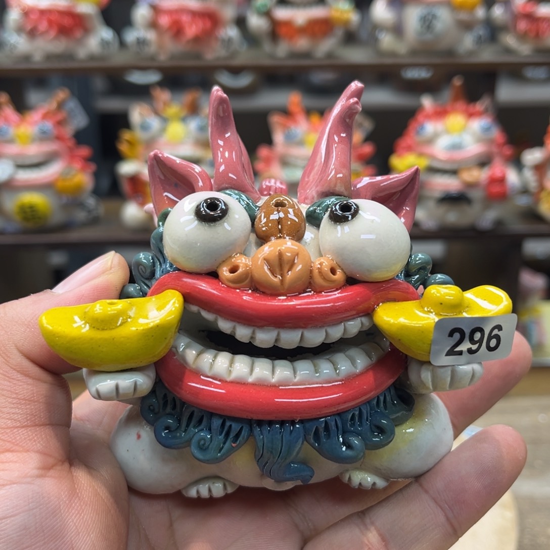 摆件纯手工抽象陶瓷摆件296