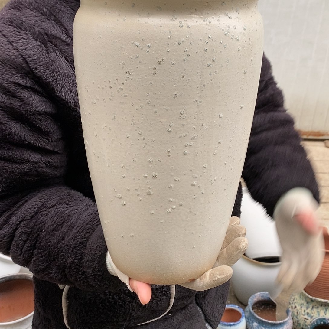 紫砂花盆瑕疵口18高31瑕疵