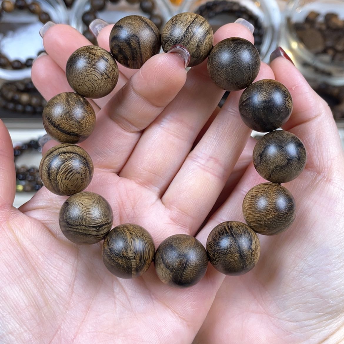 【闪购商品】沉香手串c越南芽庄白棋楠留疤