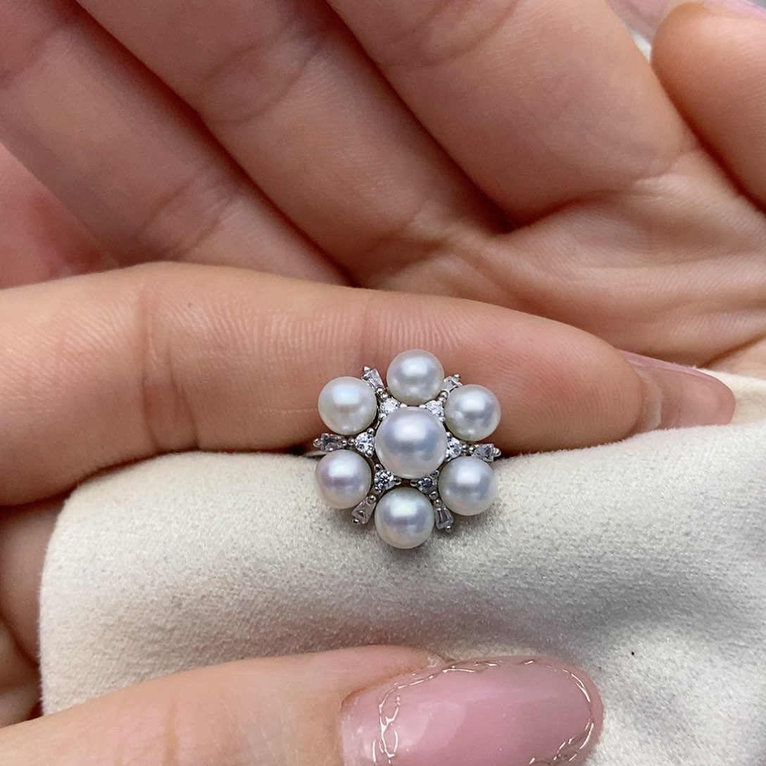 【闪购商品】淡水珍珠戒指银S925镶嵌11